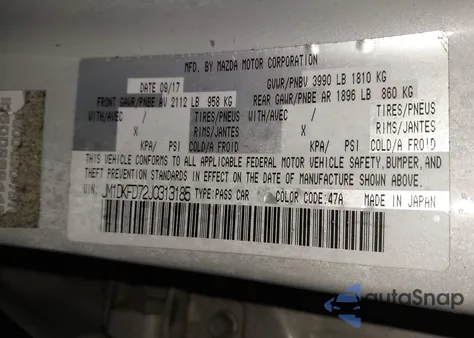 2018 Mazda Cx-3 Grand Touring z USA, uszkodzony, nr VIN JM1DKFD72J0313185